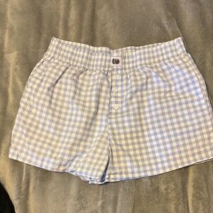 Blue Gingham Women's Shorts